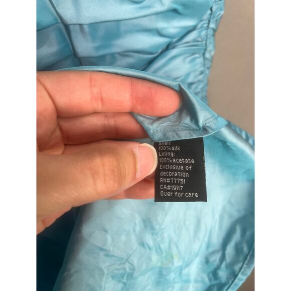 Vintage 90’s Betsey Johnson Evening Strapless Dress Sz 4 Cocktail Blue Mermaid - Picture 6 of 16